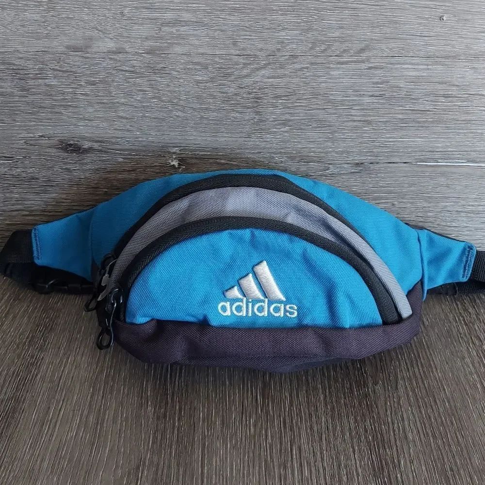 Adidas Blue and Black Waist Bag Fanny Pack